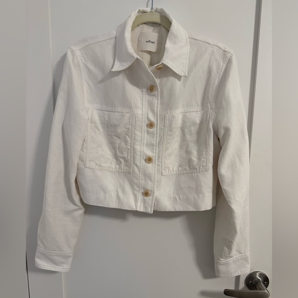 Aritzia Cropped Linen Jacket - Picture 2 of 4